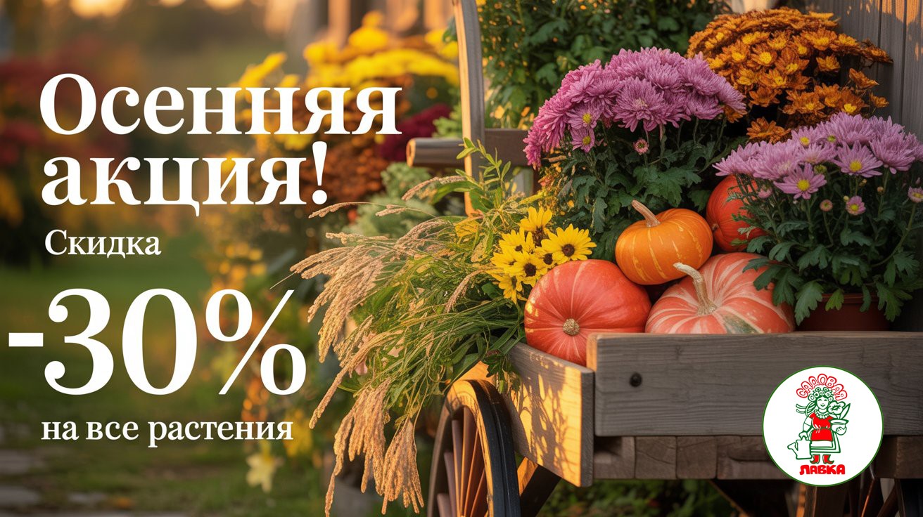 Акция на все растения в интернет-магазине Садовая лавка