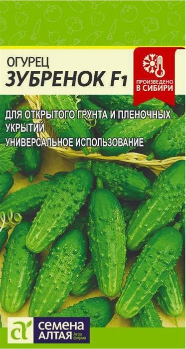 Огурец Зубренок F1, 0,3 гр. (Семена Алтая)