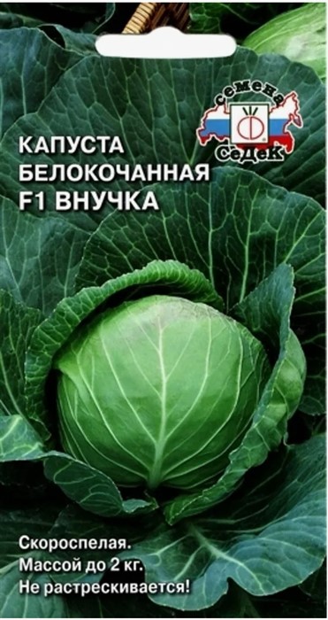 Капуста б к Внучка F1 0,3г Седек