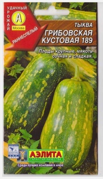 Тыква твердокорая Грибовская кустовая 189 Аэлита