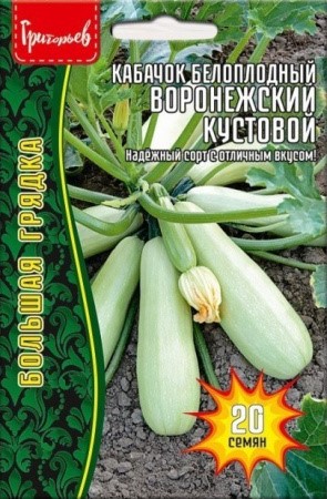 Кабачок Воронежский кустовой белоплодный 20шт ЧК