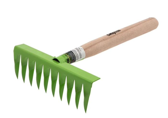 Грабли витые 10-зуб 200*390мм деревянная рукоять Сибртех 61762
