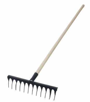 Грабли рельсовая сталь с/ч УЛЬТРА 12зубов клепаные 19529 (сборка)