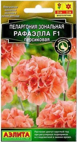 Пеларгония Рафаэлла персиковая F1 5 шт Аэлита
