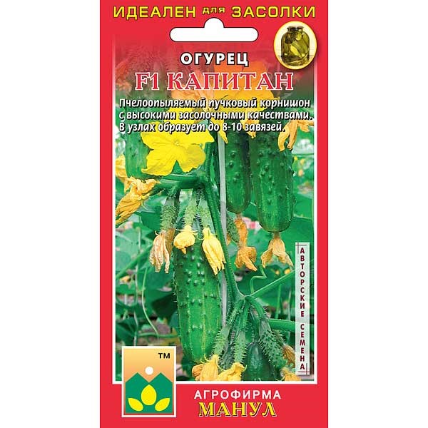 Огурец Капитан F1 10шт Манул