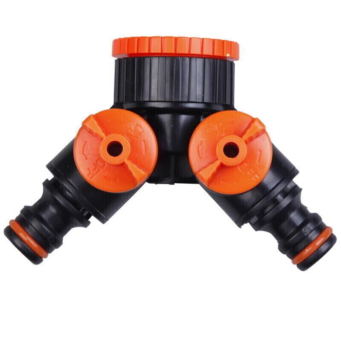 Адаптер тройник с двумя кранами в/р 1" и ред.3/4*1" АР1019 Аквапульс