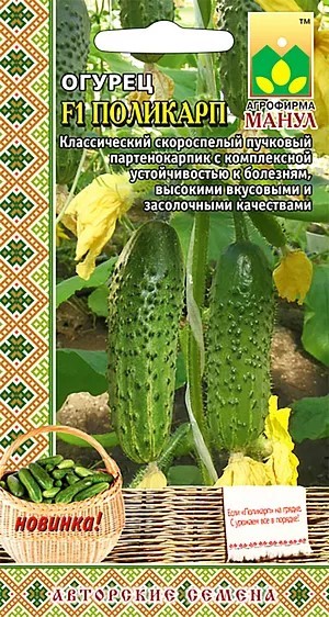 Огурец F1 Поликарп 10шт Манул