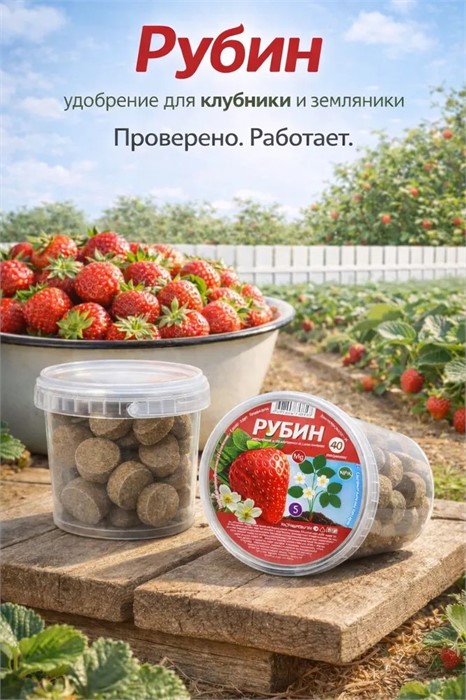 Рубин клубника и земляника 40табл(ведро)
