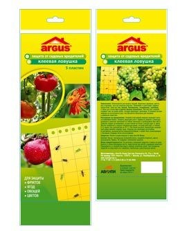 Ловушка-пластины клеевые Argus от сад. вредителей 5шт