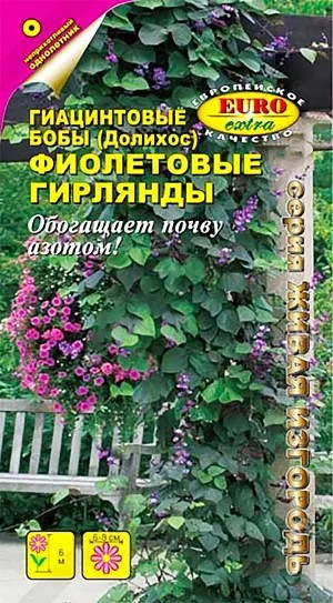 Бобы Фиолетовые гирлянды гиацинтовые 1гр Аэлита