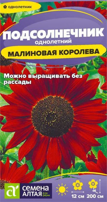 Цветы Подсолнечник Малиновая Королева/Сем Алт/цп 0,3 гр