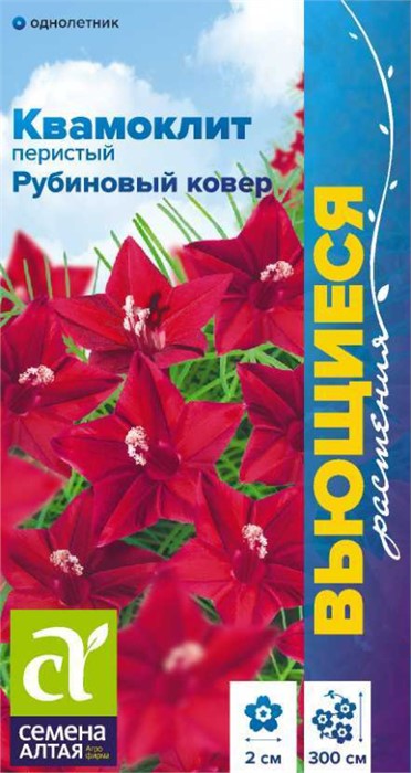 Цветы Квамоклит Рубиновый ковер перистый/Сем Алт/цп 0,2 гр. Вьющиеся растения