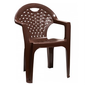 Стул-кресло пластм. коричневый М8020 ДС843