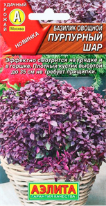 Базилик Пурпурный шар овощной  0,3гр Аэлита