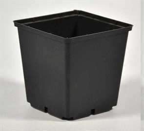 Горшок технологический квадрат 15х15x15 V3 черный Дом и сад