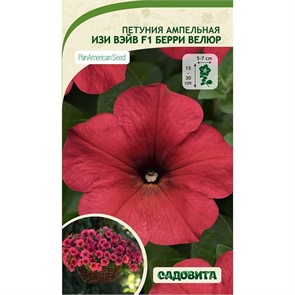 Петуния Изи Вэйв F1 Берри Велюр 5др ампельная PanAmerican/Садовита