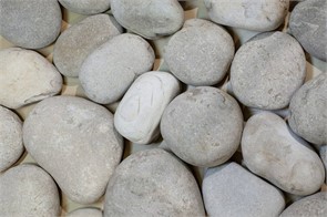 Галька Каспийская Белая средняя фракция 30-120мм 15кг +/-10%