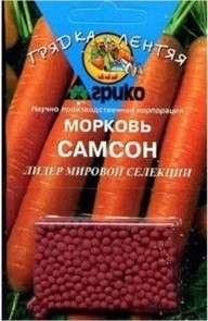 Морковь ГРАНУЛЫ Самсон 100шт (Агрико)