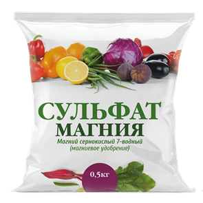 Сульфат магния 0,5кг(Нов-Агро)/в уп 40шт/магниевое серосодержащее удобр