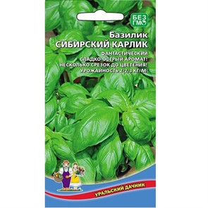 Базилик Сибирский карлик банка Уральский дачник